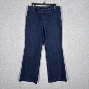Express Editor Trouser Jeans 8 Wide Leg Flare Stretch Quiet Luxury Minimalist